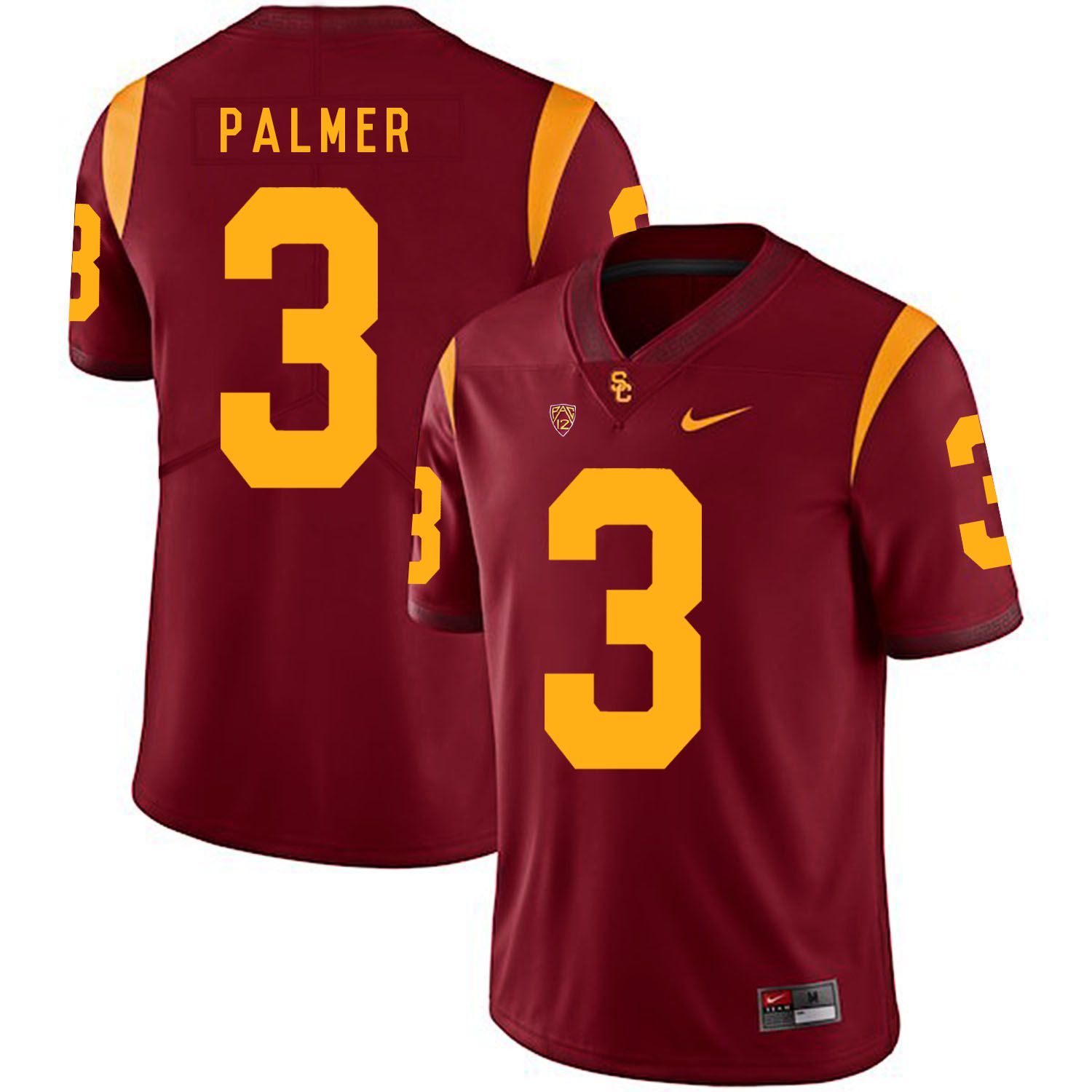 Men USC Trojans #3 Palmer Red Customized NCAA Jerseys->customized ncaa jersey->Custom Jersey